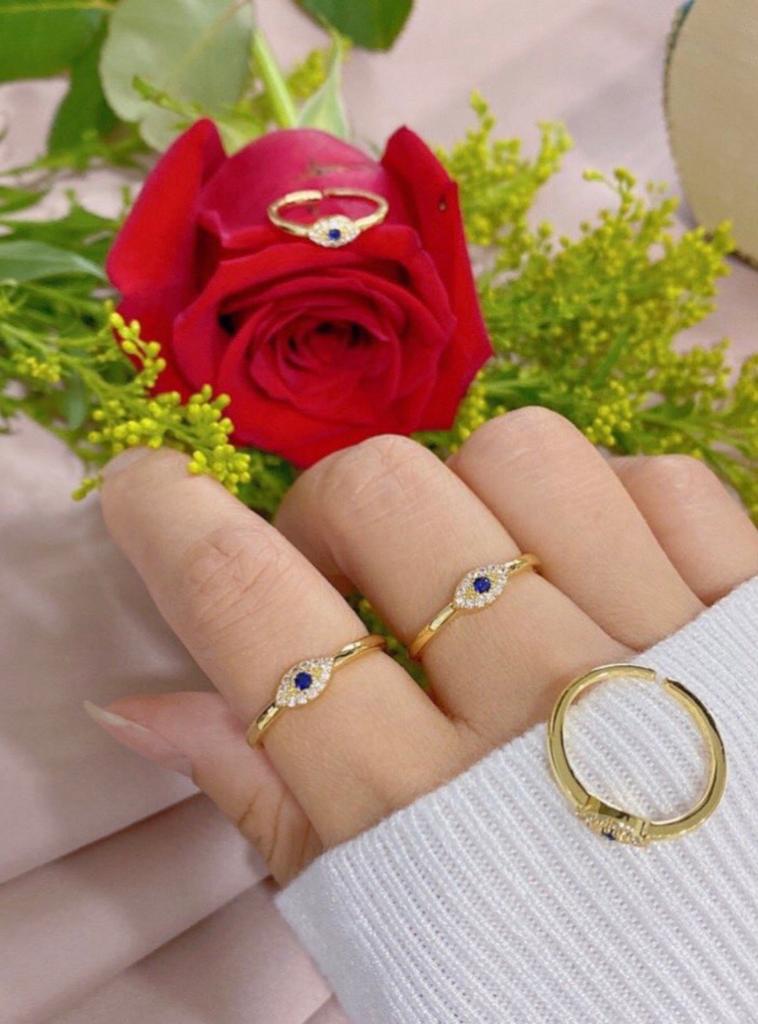 Anillo ajustable (talla unica) calidad cover gold rodinado