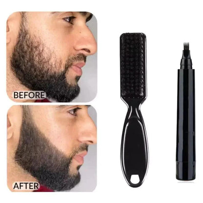 Lapiz De Relleno Para Barba + Cepillo