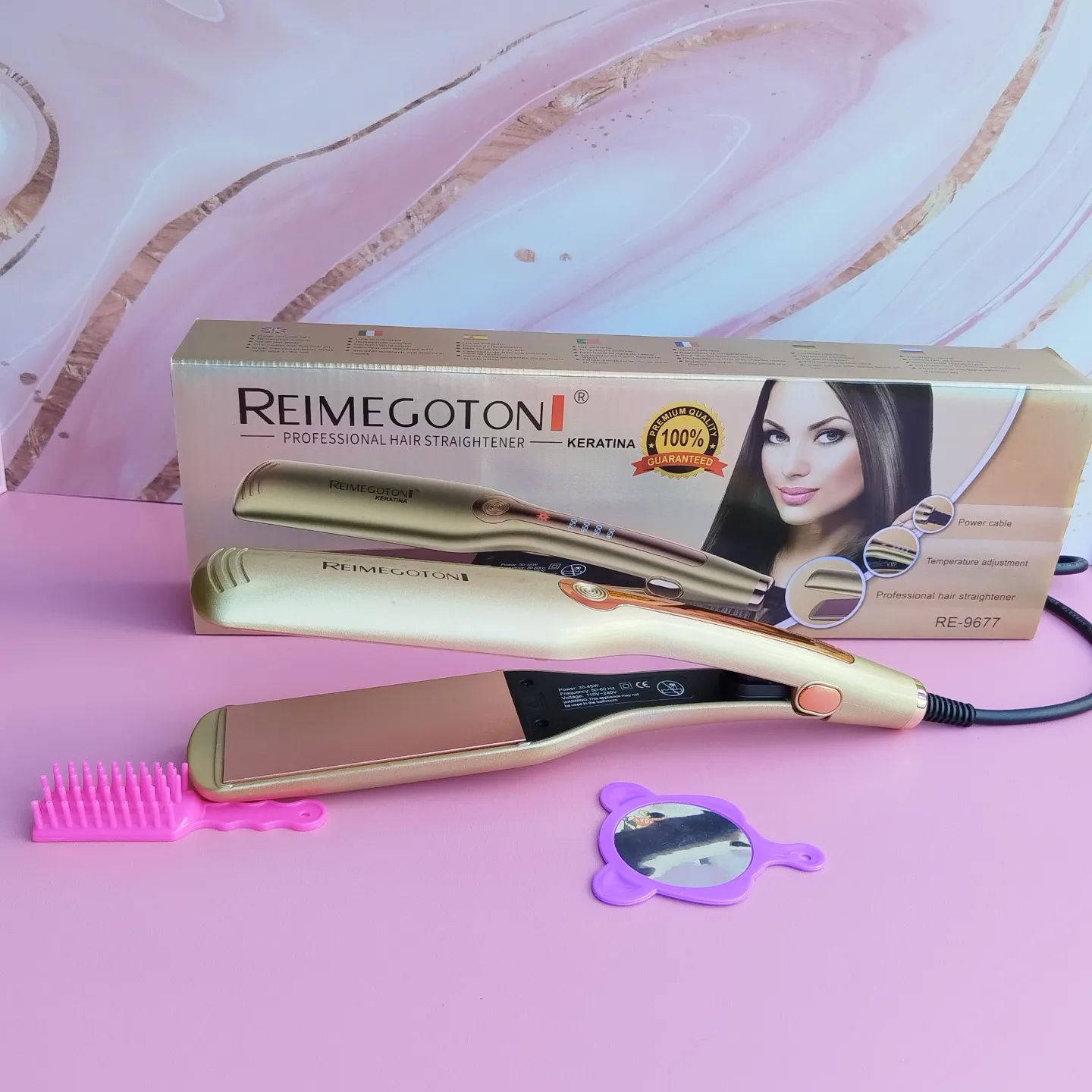 Plancha De Cabello Keratina Reimegoton  + Envio Gratis