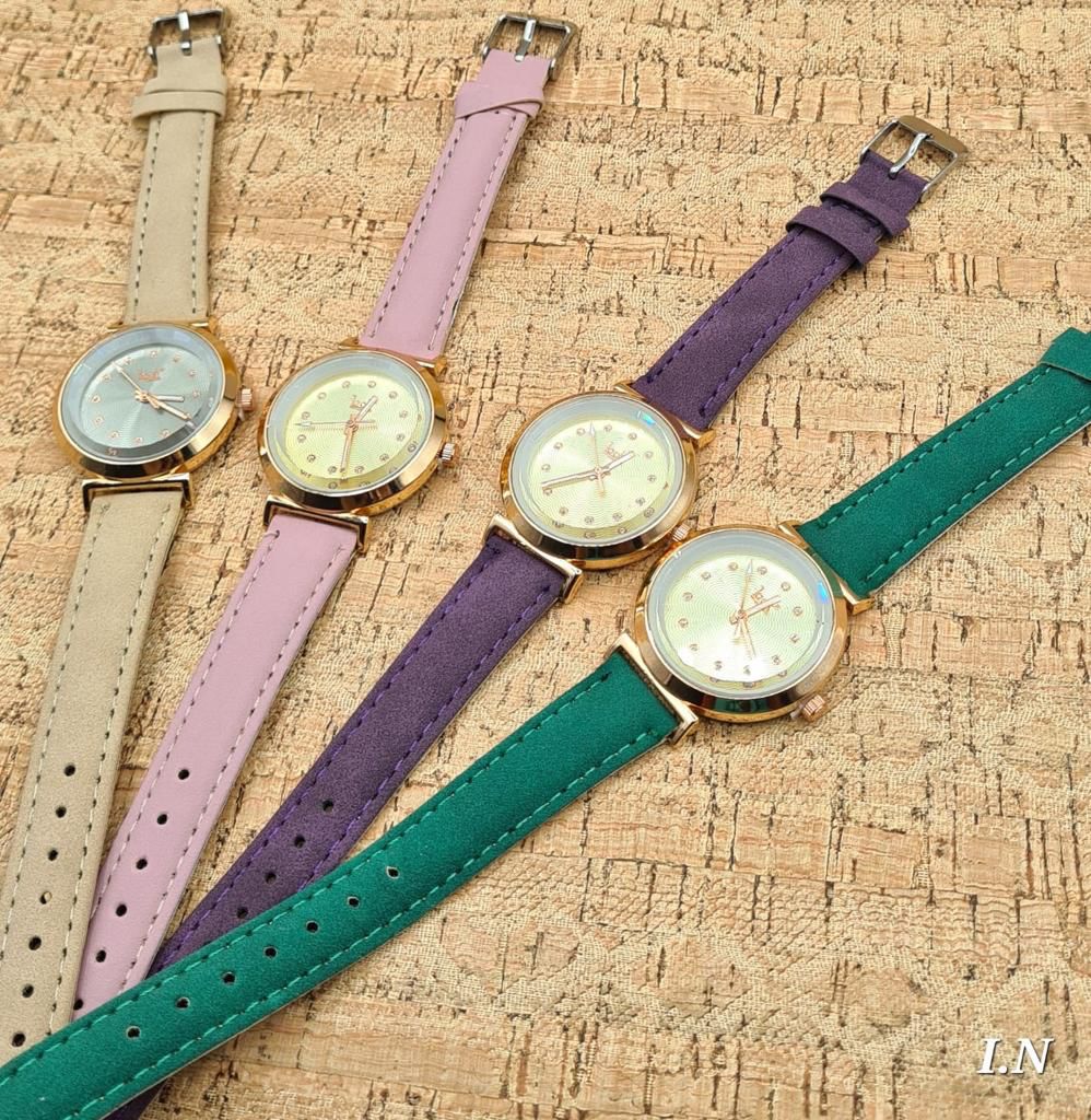 Reloj De Mujer Con Correa De Cuero Casual