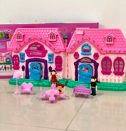 Castillo de muñecas de juguete para niñas incluye accesorios y 3 muñecos