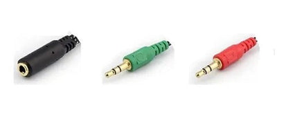 Cable Audio Microfono 1 Hembra X 2 Machos 3.5mm Triestereo para computador