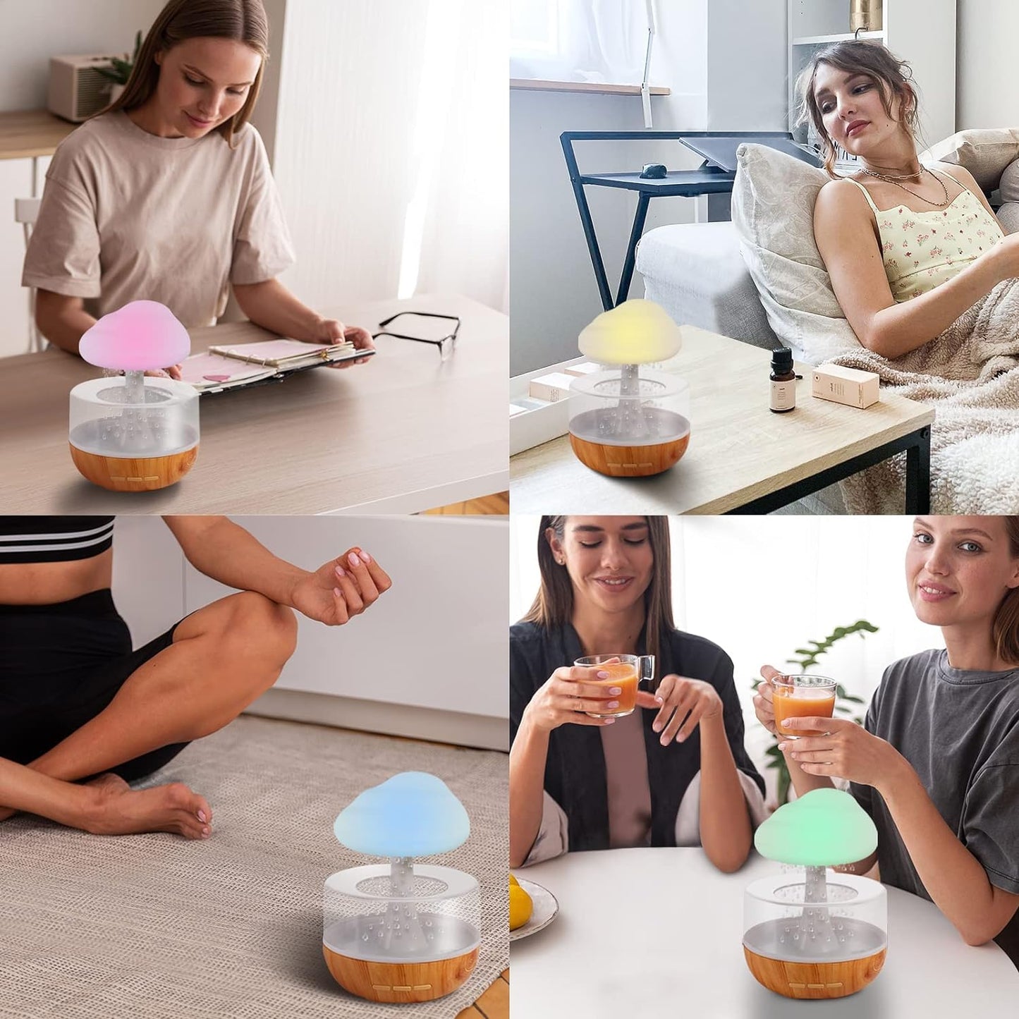 Humidificador Nube De Lluvia Multicolor + Envio Gratis