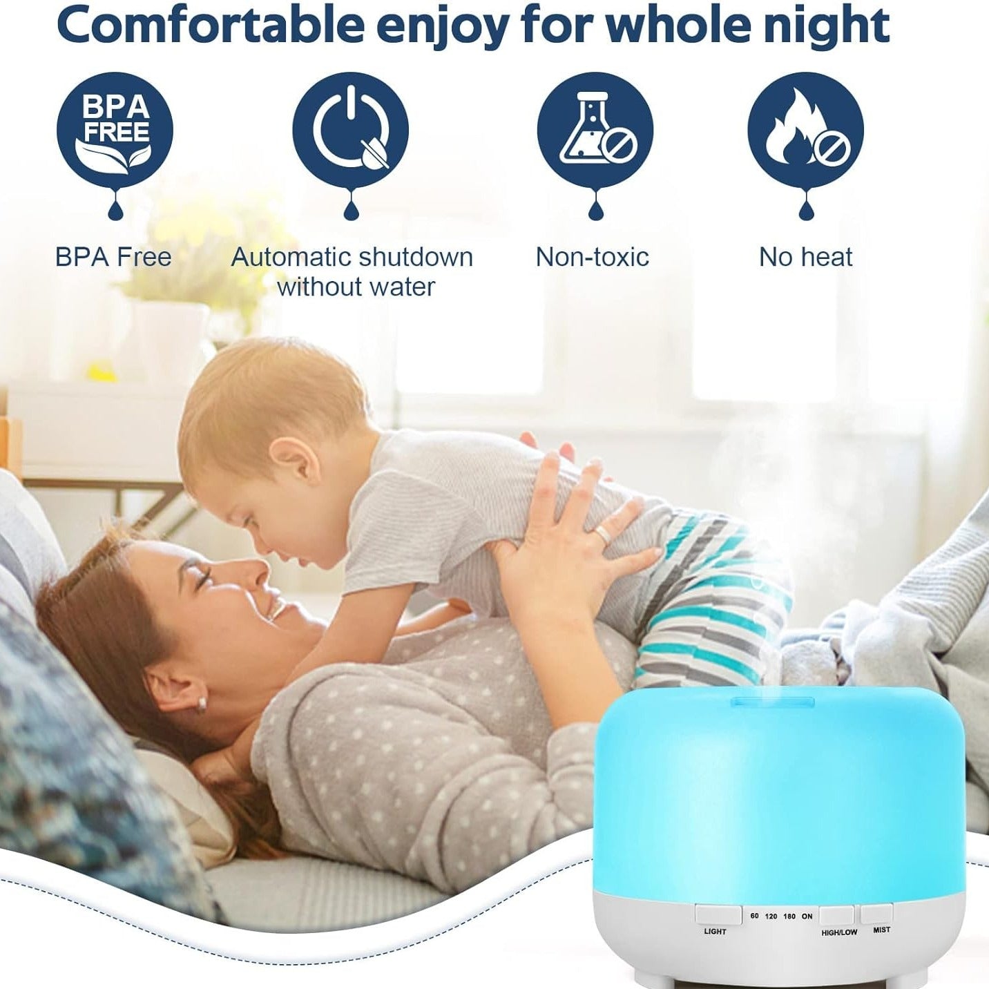 Humidificador Cronoterapia Led + Envio Gratis