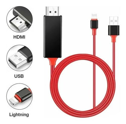 Cable Lightning A Hdmi - iPad iPhone Convertidor Adaptador Para Celular