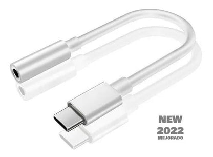 Adaptador Usb-c Auxiliar Audio 3.5mm Celular Tablet Portáti