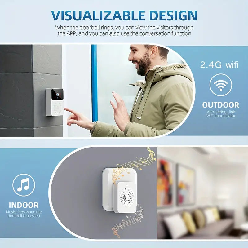 Timbre Portero Doorbell Con Cámara Wifi + Envio Gratis