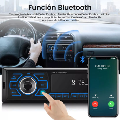 Radio Estereo De Carro Con Bluetooth + Envio Gratis