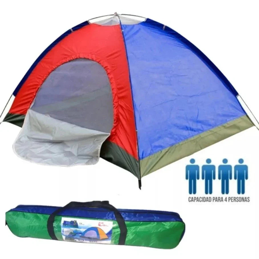 Carpa Camping Impermeable Para 4 Personas + Envio Gratis