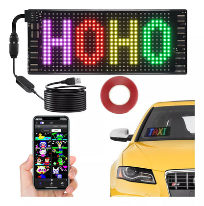 Letrero Led Programable Para Auto + Envio Gratis