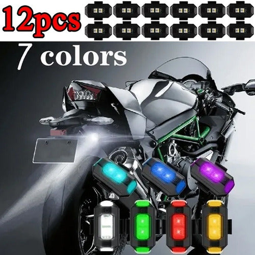 Luces led Para Moto/Carro De 7 Colores Recargables Por USB+ Envio Gratis