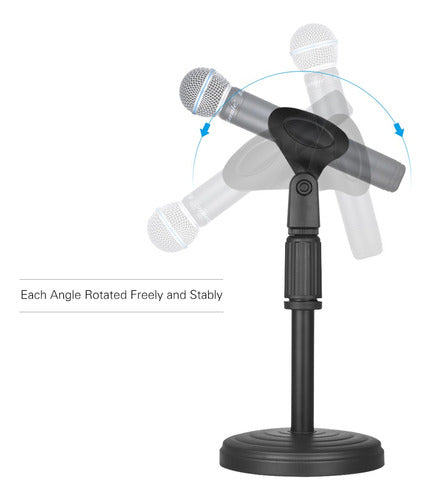 Base Para Microfono De Mesa Graduable