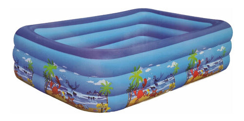 Piscina Inflable Infantil De Cangrejo Medida 2.60*1.65*60cm