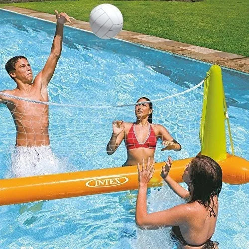 Cancha de Voleibol Inflable Para Piscina Con Balón, 94 Pulgadas X 25 Pulgadas X 36