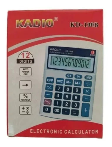 Calculadora De Escritorio Kadio Kd-100b 12 Digitos