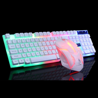 Combo Gamer Teclado Con Luces + Mouse Retro Iluminado M400