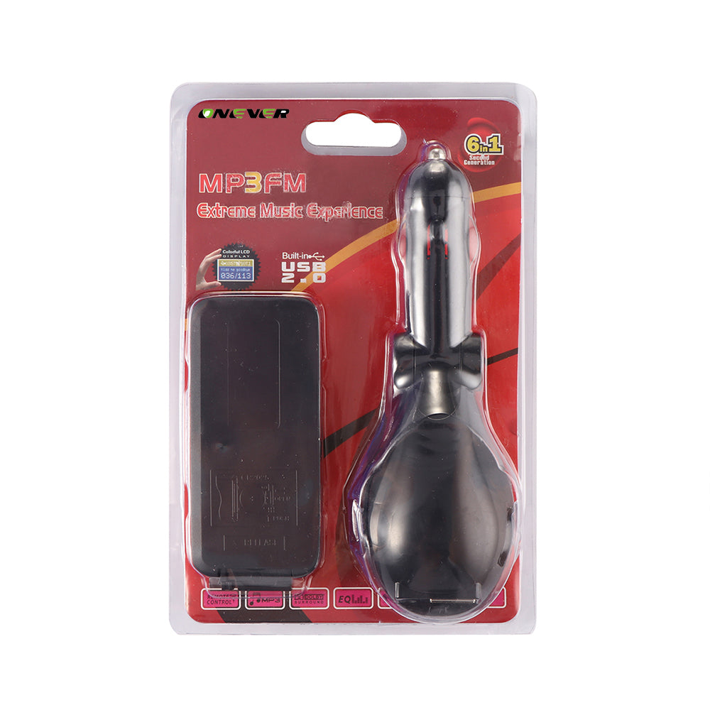 Modulador Para Carro 6 En 1 Transmisor Usb Sd Mp3 Fm+ Control