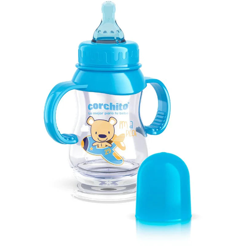 Tetero Infantil 125ML Con Chupo Y Agarradera