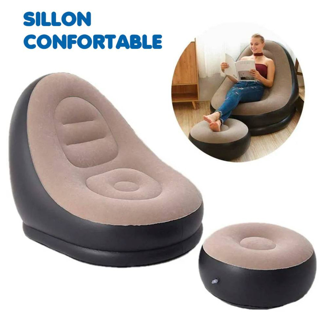 Sillon Inflable Con Reposa Pies + Envio Gratis