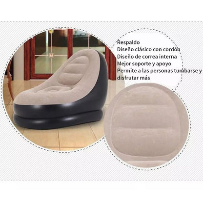 Sillon Inflable Con Reposa Pies + Envio Gratis