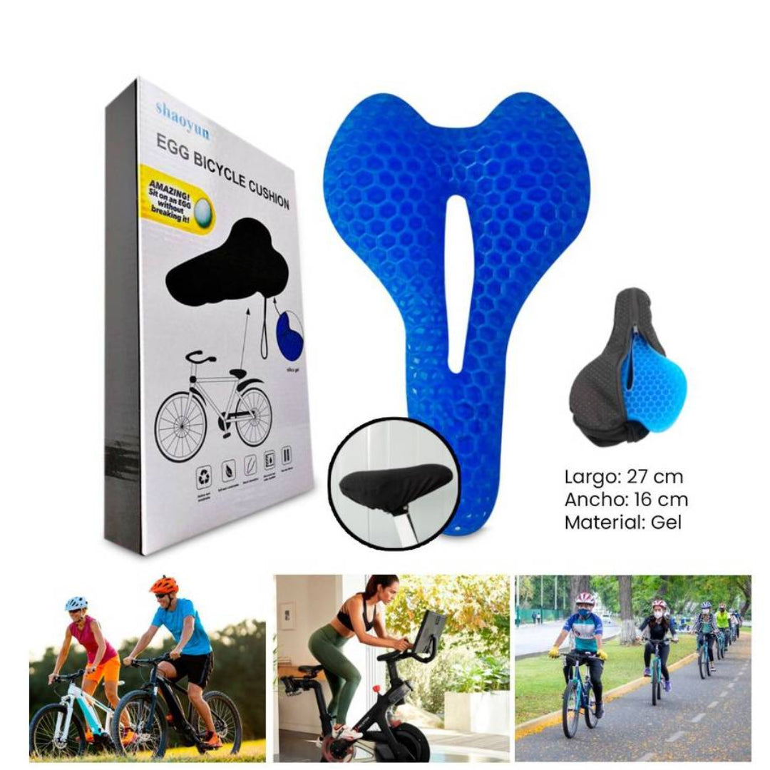 Cojín de Gel Ortopédico para Asiento de Bicicleta + Envio Gratis