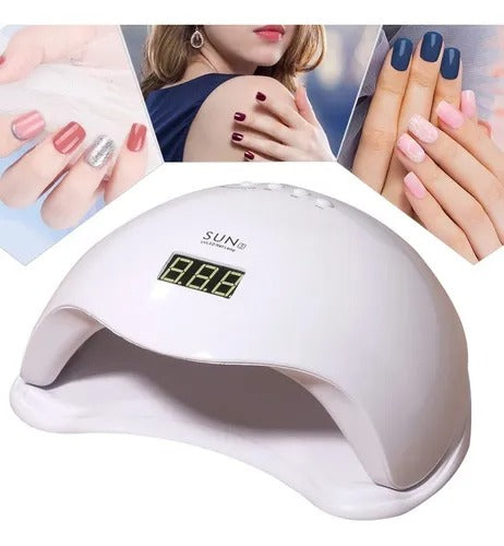 Lampara Secador De Uñas Lampara Uv Led 48w Temporizador