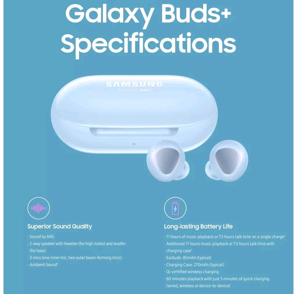 Audífonos Samsung Buds+ Inalámbricos + Envio Gratis