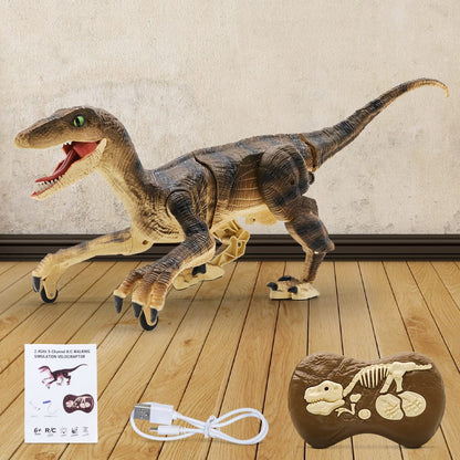 Dinosaurio Velociraptor A Control Remoto + Envio Gratis