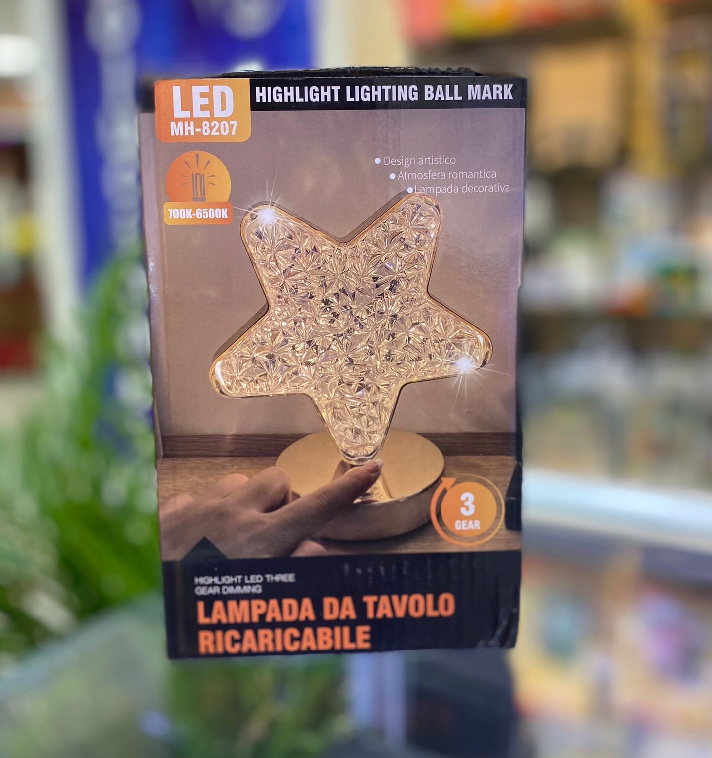 Lampara Led Estrella Recargable