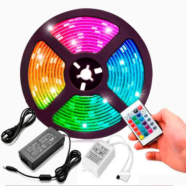 Cinta Led RGB Con Control 5M + Envio Gratis