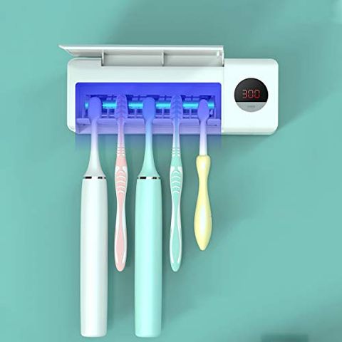 Soporte Esterilizador Cepillos + Dispensador Crema Dental