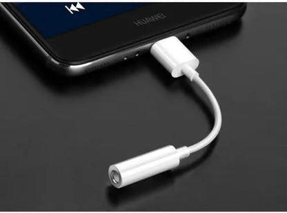 Adaptador Usb-c Auxiliar Audio 3.5mm Celular Tablet Portáti