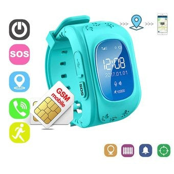 Reloj Inteligente Rastreador Localizador Niños GPS Anti-perdidos Ref Q50 + Envio Gratis