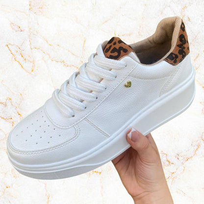 Tenis Wander Blanco Con Animal Print + Envio Gratis